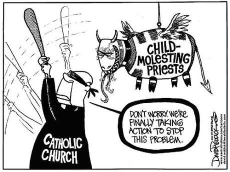 Imagen tomada de http://www.therealstevegray.com/wp-content/uploads/catholic-church-priest-sexual-abuse-scandal-cartoon-vatican-action-pinata-blind-leading-blind-hypocrisy.gif