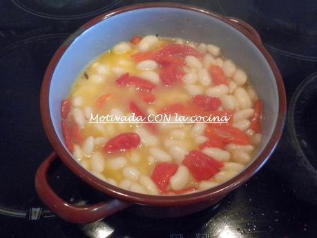 Alubias con pimientos Alubias con pimientos