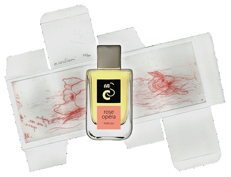 perfume scent on canvas rosa opera