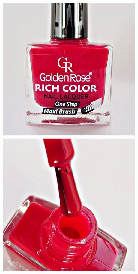II pedido a Radabeauty: Esmaltes GOLDEN ROSE RICH COLOUR con efecto gel (rojo, rosa, beige y coral) y top coat