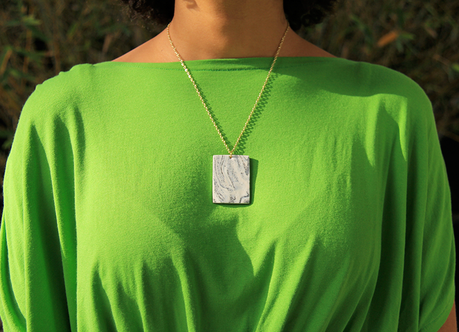 DIY Marbled necklace DIY Marbled necklace