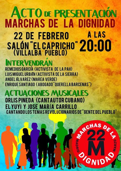 Acto presentación de las Marchas de la Dignidad en Collado Villalba