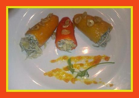 emplatado pimientos rellenos emplatado pimientos rellenos