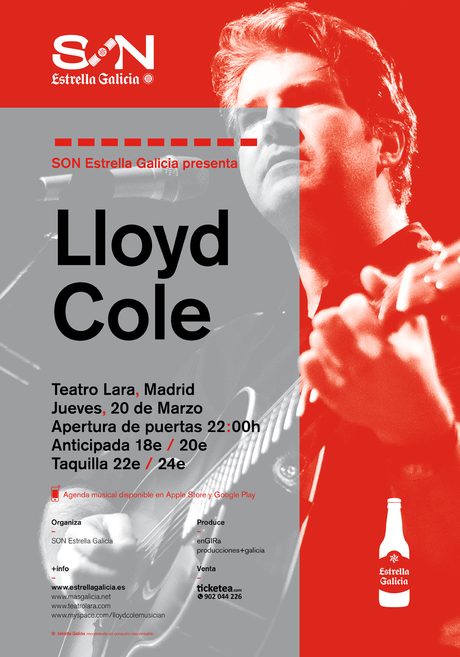 LLOYD COLE EN MADRID, 20 DE MARZO, TEATRO LARA