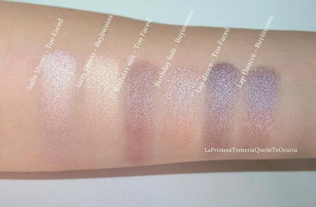 Swatches Buyincoins II: Boudoir Eyes (Too Faced CLON)