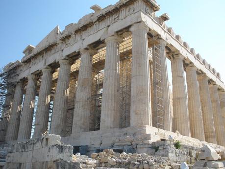 El Partenón, (Atenas, Grecia) templo dórico construido entre el 447 y 432 a.C. dedicado a la Diosa Atenea