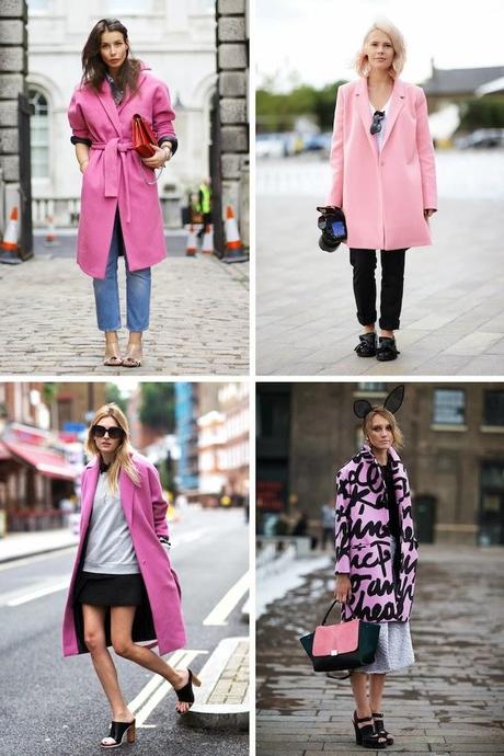 STREET STYLE; COLOR COATS.-