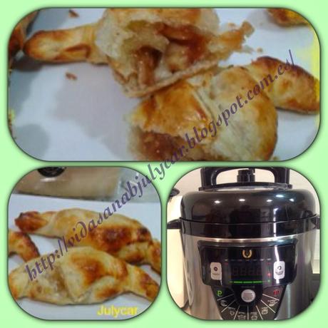 Croissants rellenos de queso de oveja, membrillo y nueces