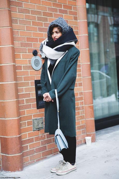 New_York_Fashion_Week-Street_Style-Fall_Winter-2015-Sporty_Chic-Converse-Sneakers-Scarf-Celine_Bag-