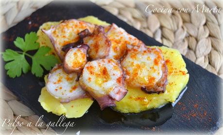 Pulpo a la gallega o pulpo a feira. 