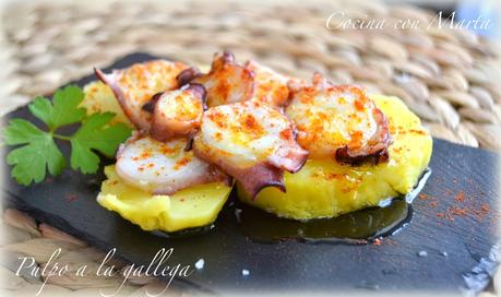 Pulpo a la gallega o pulpo a feira. 