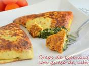 Crepes rellenos espinacas jamón