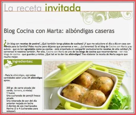 ¡¡Un millón de gracias!! Y mis albóndigas caseras... la receta invitada en ABC Sevilla