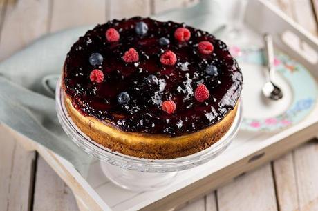 Tarta de queso con mermelada