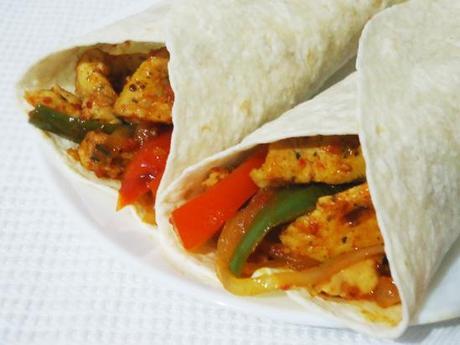 receta de fajitas de pollo