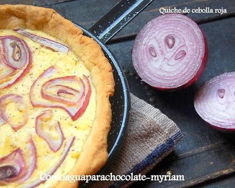 QUICHE DE CEBOLLA ROJA SIN NATA.