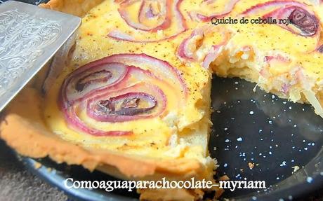 QUICHE DE CEBOLLA ROJA SIN NATA.