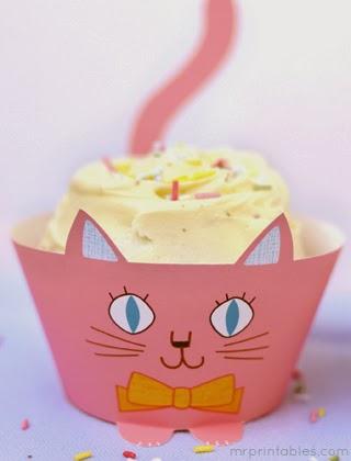 Envoltorio para cupcakes de gatitos