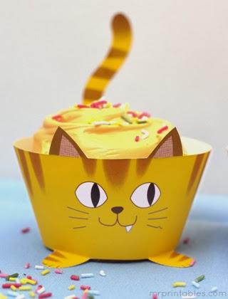 Envoltorio para cupcakes de gatitos
