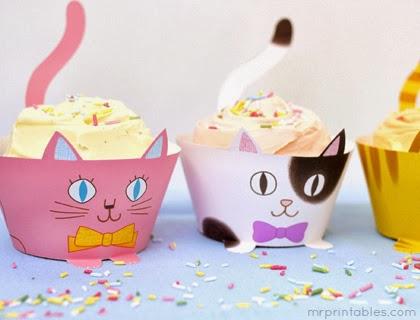 Envoltorio para cupcakes de gatitos