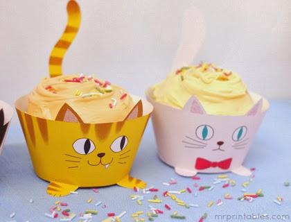Envoltorio para cupcakes de gatitos