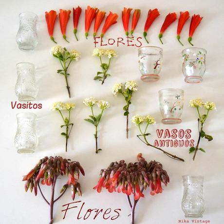 Diy ... flores en vasos antiguos