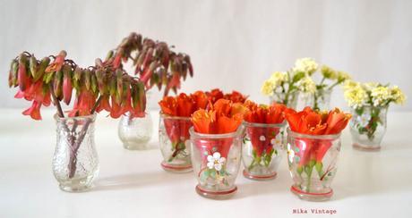 Diy ... flores en vasos antiguos