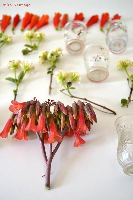 Diy ... flores en vasos antiguos