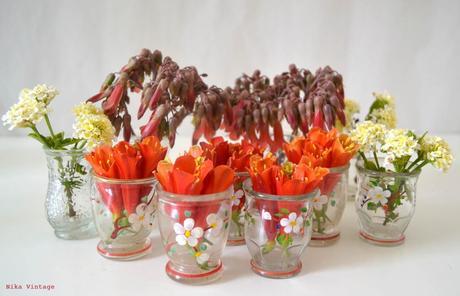Diy ... flores en vasos antiguos