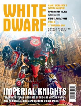 Portada de la White Dwarf 4 con los Caballeros Imperiales