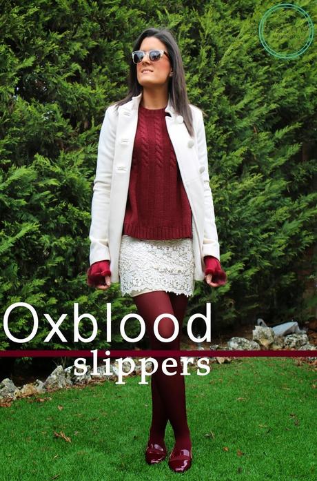 Oxblood slippers