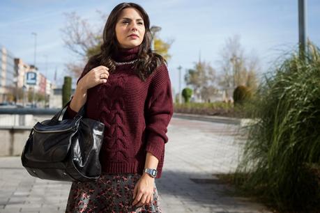 BURGUNDY AND FLOWERS