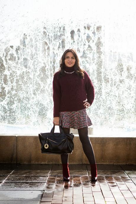 BURGUNDY AND FLOWERS