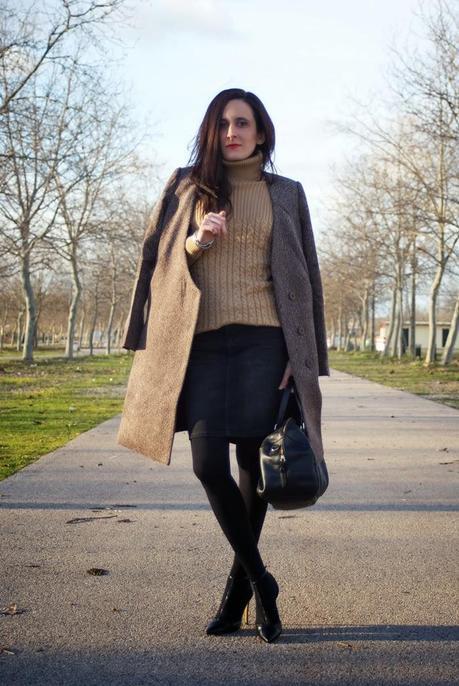 TwistedSweater: Persun Skirt: Pull&Bear Coat: FrontRo...