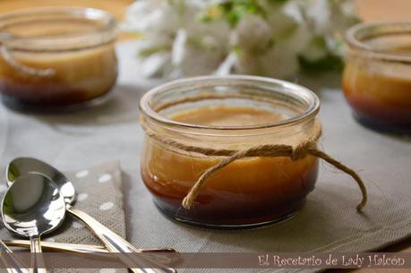 Flan de licor de chocolate y cerezas y la caja Degustabox de enero