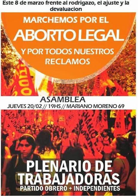 RUMBO AL 8 DE MARZO: ASAMBLEA DEL PLENARIO DE TRABAJADORAS