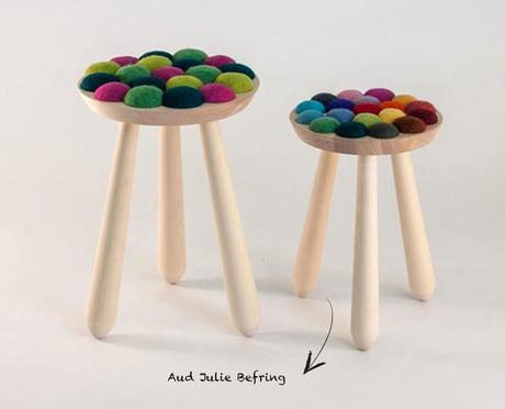 LO QUE OS CONTAMOS EN TWITTER… twitter_wanna_one_1, Aud Julie Befring, Tabouret, Taburete, Taburete de lana, Tabouret en laine, Lana, Laine, Product Designer
