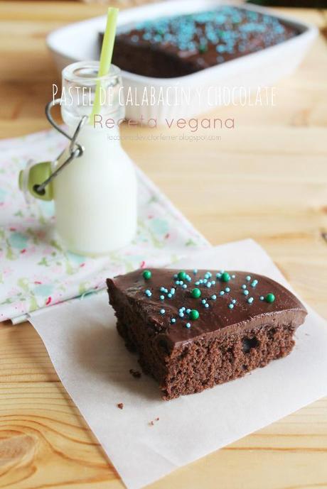 Pastel de calabacín y chocolate #recetasveganas