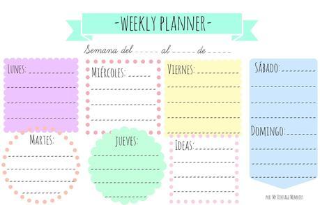 Blog and weekly planner