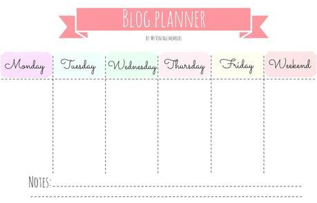 Blog and weekly planner Blog and weekly planner