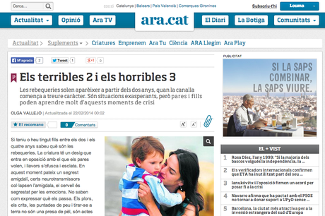 Reportaje con Louma Sader Bujana y Rosa Jové en el suplemento Criatures del Diario Ara