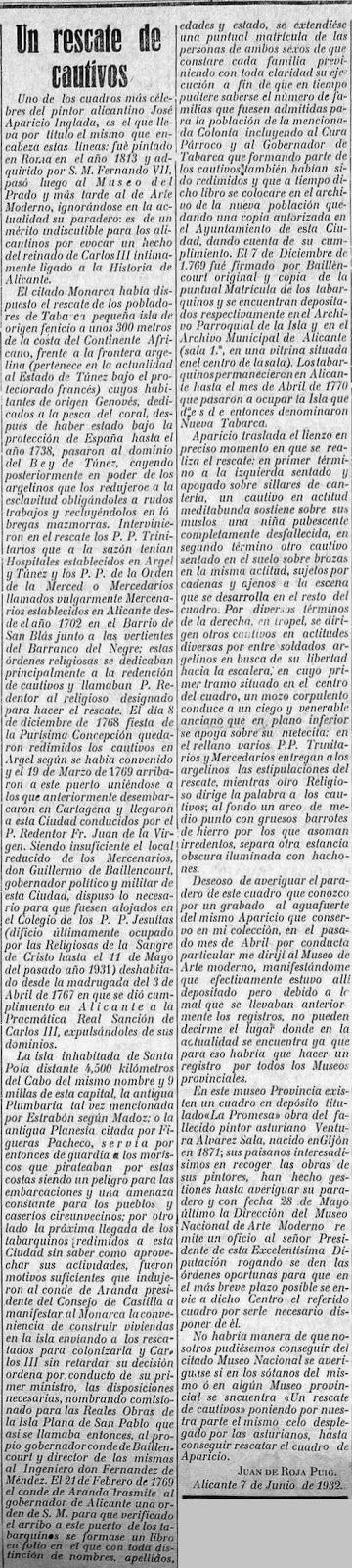 Un lienzo desaparecido: Rescate de cautivos en tiempos de Carlos III