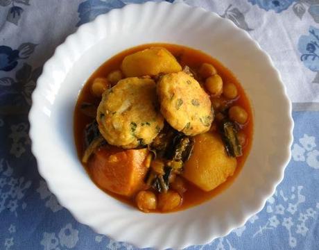 Potaje de Boniatos y Albóndigas de Bacalao