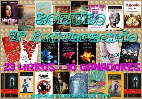 http://www.atrapadaenunashojasdepapel.com/2014/01/sorteo-2-aniversario-23-libros-10.html