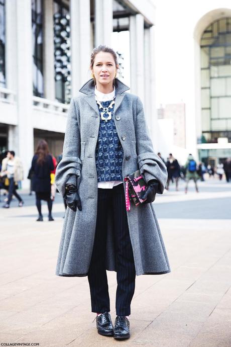 New_York_Fashion_Week-Street_Style-Fall_Winter-2015-Helena_Bordon-Pinstripe-GRey_Coat.