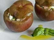 Tomates rellenos mozzarella albahaca