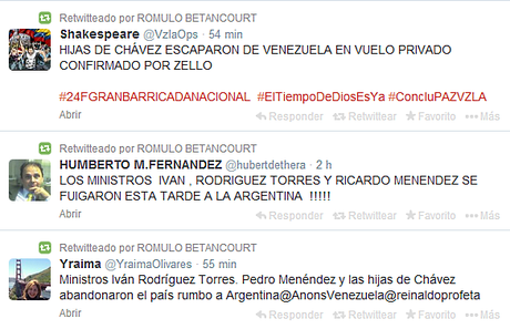 Hijas de Chávez rumbo Argentina