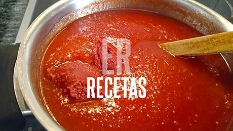 Salsa dulce de Tomates (reducción y mezcla)