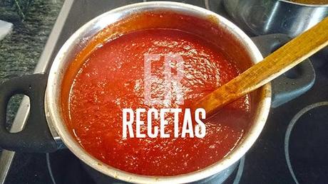Salsa dulce de Tomates (reducción y mezcla)