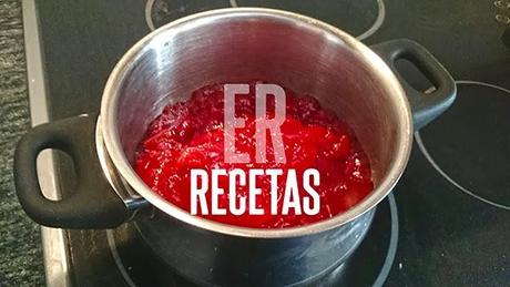 Salsa dulce de Tomates (reducción y mezcla)